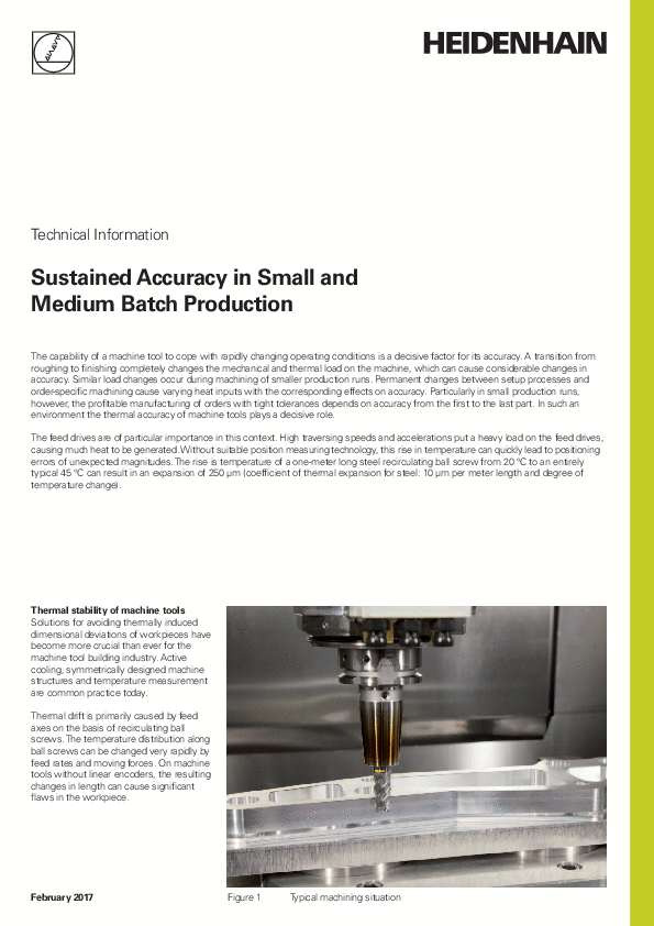 Sustained Accuracy in Small and Medium Batch Production